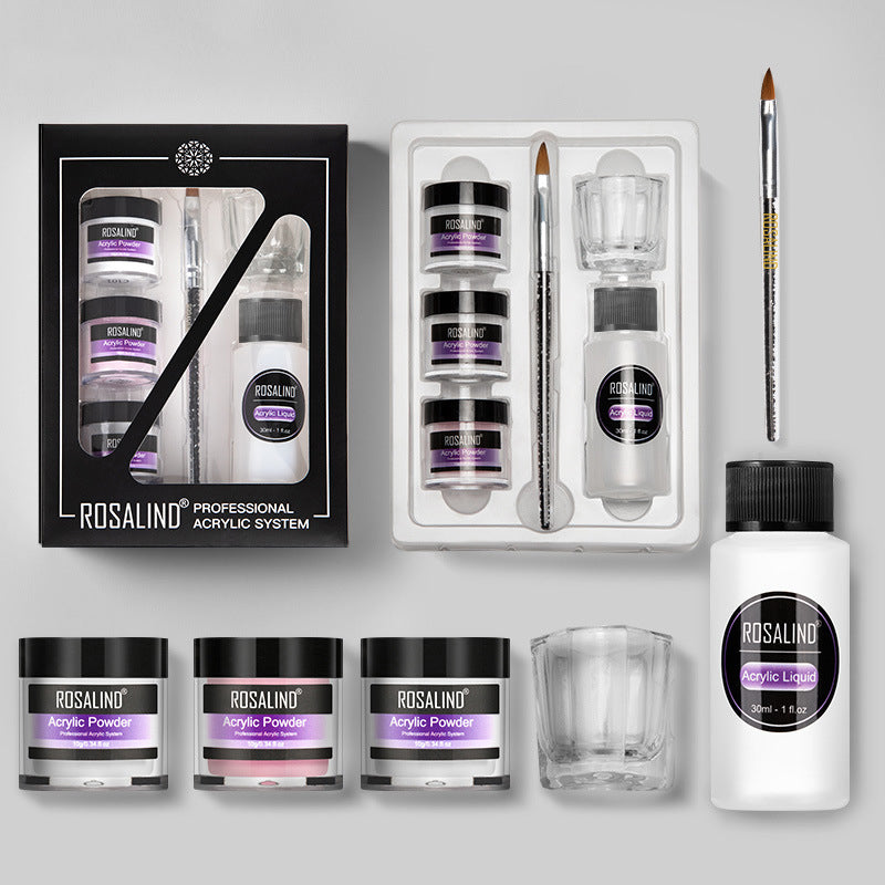 Kit Acrilico Unghie Professionale 6‑in‑1 per Ricostruzione e Allungamento